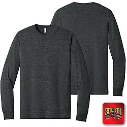 "BLANK SHIRT, HOODY, and SWEATSHIRT"  (BLACK HEATHER) JERZEES® - Dri-Power® 50/50 Cotton/Poly Long Sleeve T-Shirt
