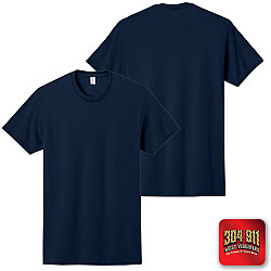 "BLANK SHIRT, HOODY, and SWEATSHIRT" (NAVY) JERZEES® - Dri-Power® 50/50 Cotton/Poly T-Shirt