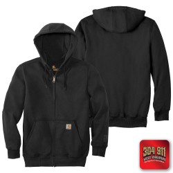 "BLANK" BLACK Carhartt ® Rain Defender ® Paxton Heavyweight Hooded Zip Mock Sweatshirt
