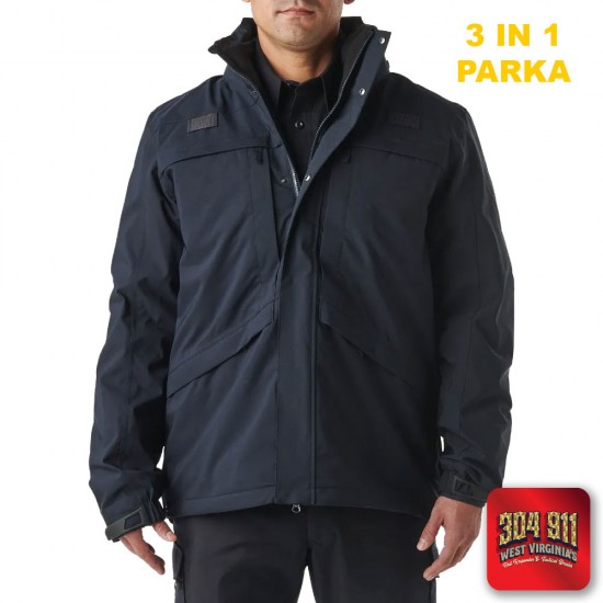 "JUNIOR VOLUNTEER FIRE DEPARTMENT" 3-IN-1 PARKA 2.0 5.11 Tactical (DARK NAVY)