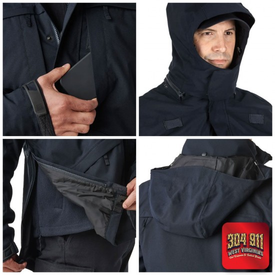 "PRICETOWN VOLUNTEER FIRE DEPARTMENT" 3-IN-1 PARKA 2.0 5.11 Tactical (DARK NAVY)
