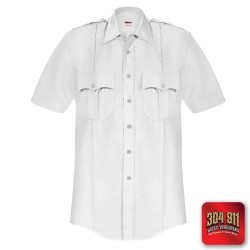 "BLANK" elbeco Paragon Plus™ Short Sleeve Poplin Shirt (WHITE)