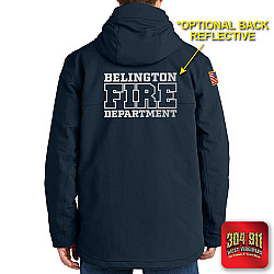 "BELINGTON VOL. FIRE DEPARTMENT" (NAVY) Carhartt® Super Dux™ Insulated Hooded Coat