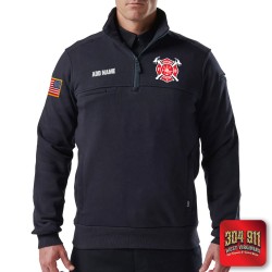 "JUNIOR VOLUNTEER FIRE DEPARTMENT" 5.11 JOB SHIRT 1/4 ZIP 2.0 (NAVY)
