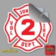 "JUNIOR VOLUNTEER FIRE DEPARTMENT" REFLECTIVE DECAL (2" HELMET DECAL)