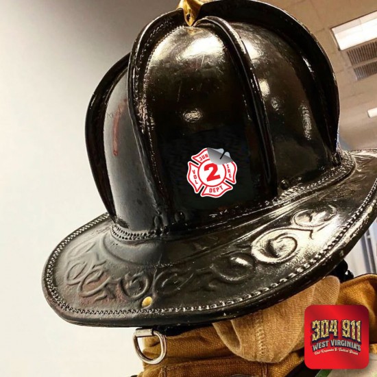 "JUNIOR VOLUNTEER FIRE DEPARTMENT" REFLECTIVE DECAL (2" HELMET DECAL)