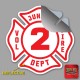 "JUNIOR VOLUNTEER FIRE DEPARTMENT" REFLECTIVE DECAL (4")