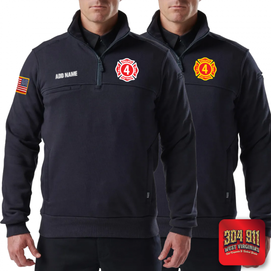 "PHILIPPI VOLUNTEER FIRE DEPARTMENT" 5.11 JOB SHIRT 1/4 ZIP 2.0 (NAVY)