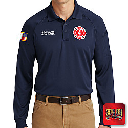 "PHILIPPI VOLUNTEER FIRE DEPARTMENT" (NAVY) (EMBROIDERY) CornerStone® - Select Long Sleeve Snag-Proof Tactical Polo