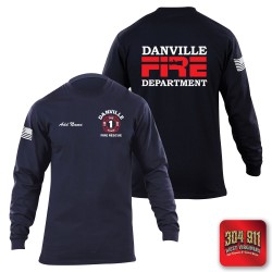 "DANVILLE VOL FIRE DEPARTMENT" 5.11 STATION WEAR LONG SLEEVE T-SHIRT