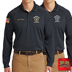"DANVILLE VOL FIRE DEPARTMENT" (CHARCOAL) (EMBROIDERY) CornerStone® - Select Long Sleeve Snag-Proof Tactical Polo