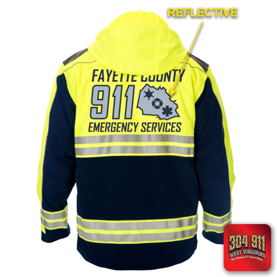 "FAYETTE COUNTY EMERGENCY SERVICES" GAME - HIGH VIZ RESCUE JACKET PARKA (NAVY)