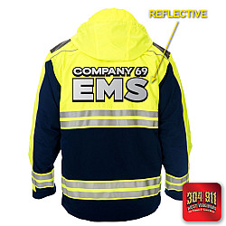 "SALEM EMS" GAME - HIGH VIZ RESCUE JACKET PARKA (NAVY)