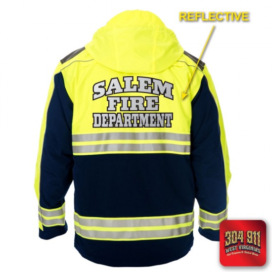 "SALEM FIRE DEPARTMENT" GAME - HIGH VIZ RESCUE JACKET PARKA (NAVY)