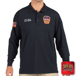 "SALEM FIRE DEPARTMENT" (EMBROIDERY) TACTICAL JERSEY LONG SLEEVE POLO (NAVY)