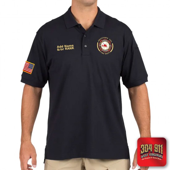 "PRICETOWN VOLUNTEER FIRE DEPARTMENT" (EMBROIDERY) UTILITY SHORT SLEEVE POLO (NAVY)