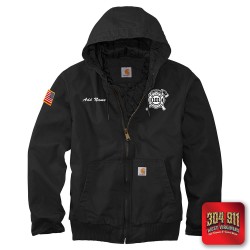 "ATHENS FIRE DEPARTMENT" BLACK Carhartt® Washed Duck Active Jacket (EMBROIDERED)