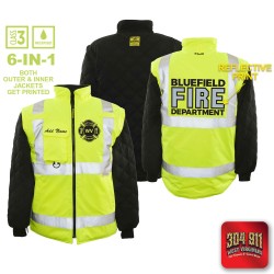 "BLUEFIELD WV FIRE DEPARTMENT" GAME - The 6 in 1 Jacket (NEON LIME)