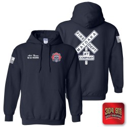 "MATOAKA FIRE DEPARTMENT" DESIGN-2 NAVY GILDAN WORK HOODIE