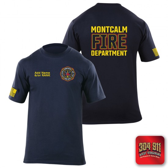 "MONTCALM FIRE DEPARTMENT" 5.11 STATION WEAR SHORT SLEEVE T-SHIRT