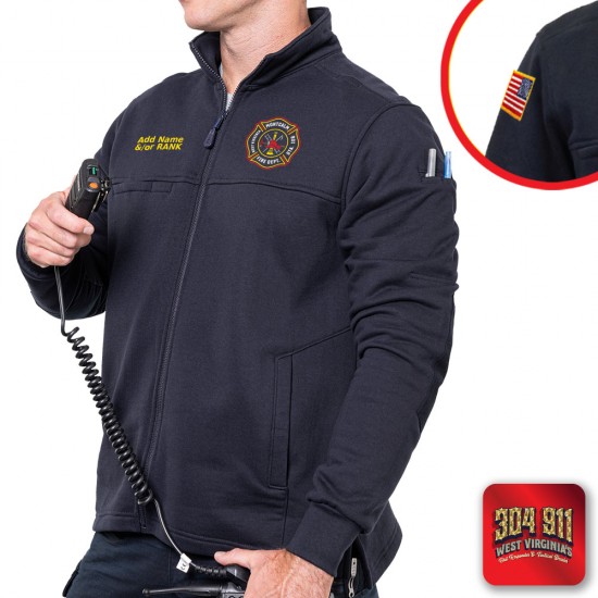 "MONTCALM FIRE DEPARTMENT" GAME - The Next-Gen Full-Zip Job Shirt (NAVY)