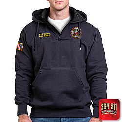 "MONTCALM FIRE DEPARTMENT" - The Hooded Work Shirt (NAVY)