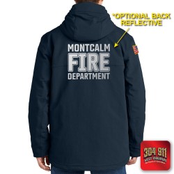 "MONTCALM FIRE DEPARTMENT" (NAVY) Carhartt® Super Dux™ Insulated Hooded Coat