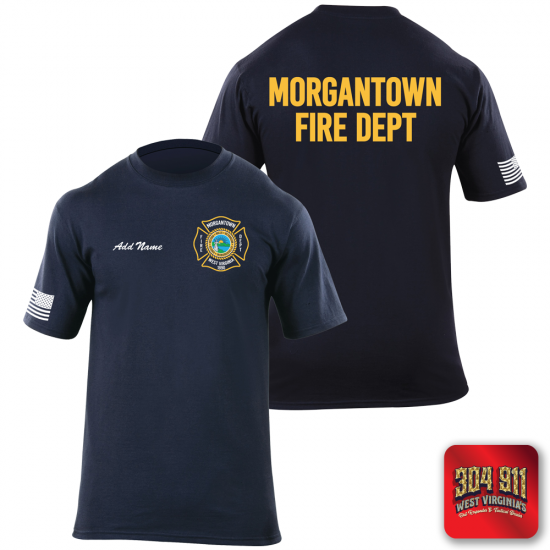"MORGANTOWN FIRE DEPT" 5.11 STATION WEAR SHORT SLEEVE T-SHIRT