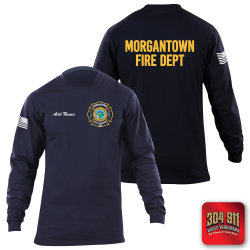 "MORGANTOWN FIRE DEPT" 5.11 STATION WEAR LONG SLEEVE T-SHIRT
