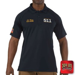 "PLEASANTS COUNTY 911" (EMBROIDERY) PROFESSIONAL SHORT SLEEVE POLO