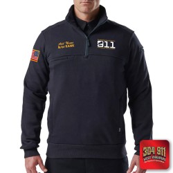 "PLEASANTS COUNTY 911" 5.11 JOB SHIRT 1/4 ZIP 2.0 (NAVY)