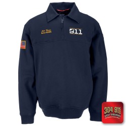 "PLEASANTS COUNTY 911" 5.11 JOB SHIRT 2.0 WITH CANVAS DETAILS (NAVY)
