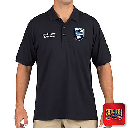 "POCAHONTAS COUNTY EMS" (NAVY) 5.11 Tactical® Utility Short Sleeve Polo