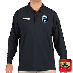 "POCAHONTAS COUNTY EMS" (NAVY) 5.11 Tactical® Tactical Jersey Long Sleeve Polo