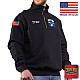 "POCAHONTAS COUNTY EMS" GAME - The Firefighter's Zip Turtleneck Job Shirt (NAVY) (USA MADE)