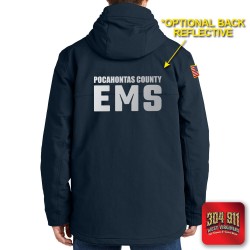 "POCAHONTAS COUNTY EMS" (NAVY) Carhartt® Super Dux™ Insulated Hooded Coat