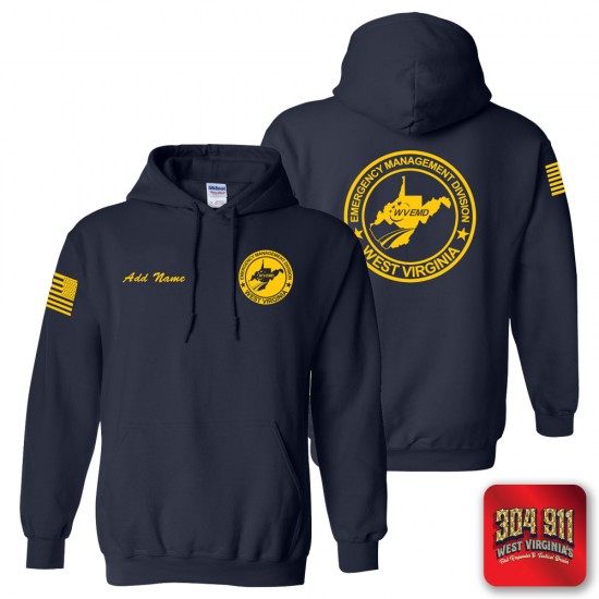 "WV EMERGENCY MANAGEMENT DIVISION" BLACK GILDAN WORK HOODIE