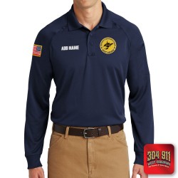 "WV EMERGENCY MANAGEMENT DIVISION" (EMBROIDERY) CornerStone® - Select Long Sleeve Snag-Proof Tactical Polo (NAVY)
