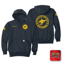 "WV EMERGENCY MANAGEMENT DIVISION" NAVY Carhartt ® Rain Defender ® Paxton Heavyweight Hooded Sweatshirt