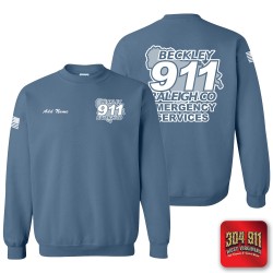 "BECKLEY-RALEIGH COUNTY EMERGENCY SERVICES" INDIGO BLUE GILDAN WORK SWEATSHIRT
