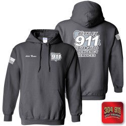 "BECKLEY-RALEIGH COUNTY EMERGENCY SERVICES" CHARCOAL GILDAN WORK HOODIE