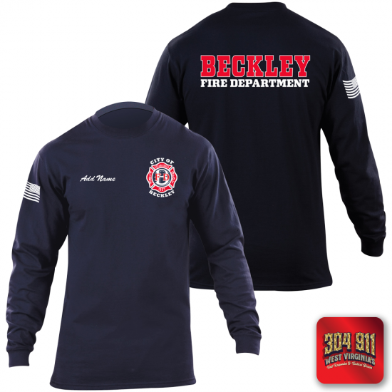"BECKLEY FIRE DEPT" 5.11 STATION WEAR LONG SLEEVE T-SHIRT