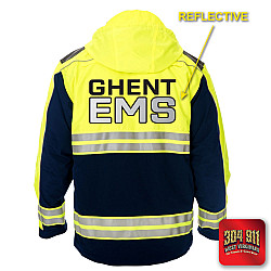 "GHENT FIRE DEPARTMENT" GAME - HIGH VIZ RESCUE JACKET PARKA (NAVY)