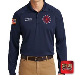 "GHENT FIRE DEPARTMENT" (EMBROIDERY) CornerStone® - Select Long Sleeve Snag-Proof Tactical Polo (NAVY)
