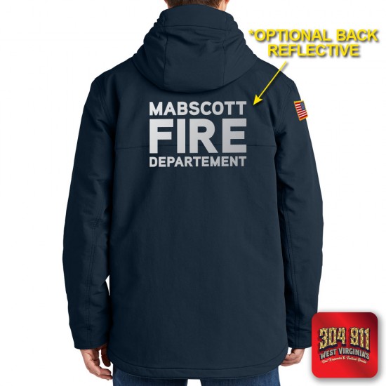 "MABSCOTT VOLUNTEER FIRE DEPARTMENT" (NAVY) Carhartt® Super Dux™ Insulated Hooded Coat