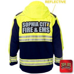 "SOPHIA CITY FIRE & EMS" GAME - HIGH VIZ RESCUE JACKET PARKA (NAVY)