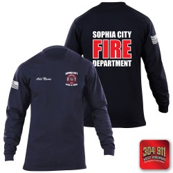 "SOPHIA CITY FIRE & EMS" 5.11 STATION WEAR LONG SLEEVE T-SHIRT