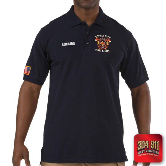 "SOPHIA CITY FIRE & EMS" (EMBROIDERY) PERFORMANCE SHORT SLEEVE POLO TECH