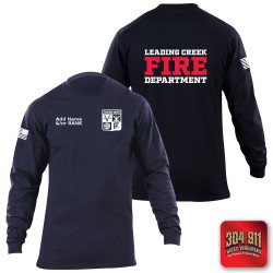 "LEADING CREEK VOLUNTEER FIRE DEPARTMENT" 5.11 STATION WEAR LONG SLEEVE T-SHIRT (1-COLOR FRONT PRINT)