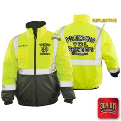 "PICKENS VOLUTEER FIRE DEPARTMENT" GAME - The Econo Black Bottom Bomber (NEON LIME)